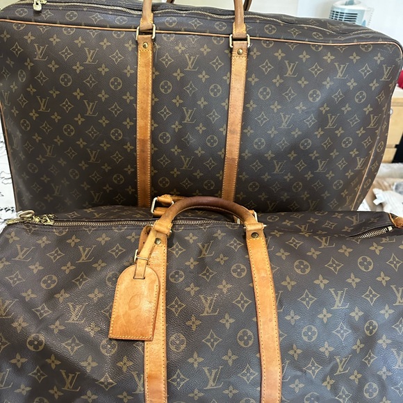 Authentic Vintage Louis Vuitton Luggage Set - Alzer Suitcase & Keepall Duffle - Picture 1 of 9